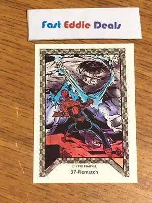MARVEL COMIC IMAGES 1990 SPIDER-MAN TEAM UP TRADING CARD 37 THE INCREDIBLE HULK - Image 1 of 2