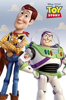 Toy Story - Movie Poster / Print (Buzz Lightyear & Woody) (Size: 24  X 36 ) • 11.99$