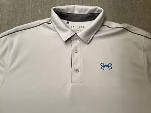 Under Armour Polo Shirt Gray Heatgear Loose Fit Men’s XL - Picture 1 of 2