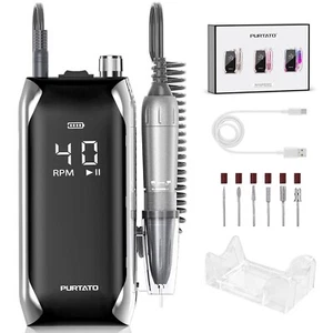 Professional Nail Drill 40,000 RPM, Rechargeable,LCD Display E File Machine - Picture 1 of 16