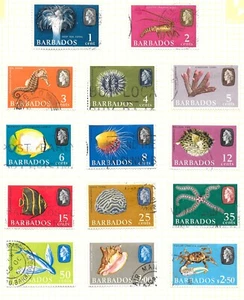 BARBADOS 1965 SG322-35 FINE USED MARINE LIFE. - Picture 1 of 3