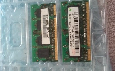 HYNIX 1GB (2 x 512MB) RAM MEMORY KIT DDR2 2RX16 PC2-5300S-555-12 - Image 1 of 2