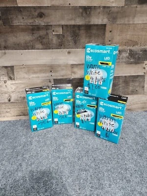 18 EcoSmart 60W = G25 Dimmable Clear Glass Edison LED Light Bulbs Lot Warm - Image 1 of 4