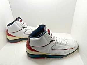 Air Jordan 2 Retro WHITE VARSITY RED/BLACK CHICAGO 2004 Nike 308308-161 SZ 14 - Picture 1 of 9
