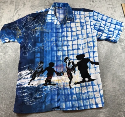 Рубашка на пуговицах мужская City Hunter Collection New York City размер XL синяя полиэстер - Изображение 1 из 4