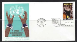UN Stamps 1975 Scott NY #263 Namibia FDC 10 cent single with G cachet - Picture 1 of 1