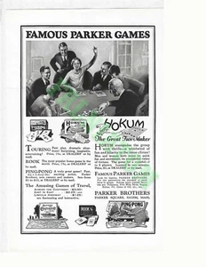Vintage/Antique Print Ad - Parker Brothers Games - Picture 1 of 1