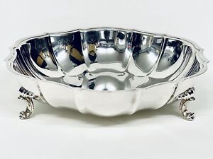 Stunning Vintage Footed Edwardian Style International Silver Plate Bowl Dish