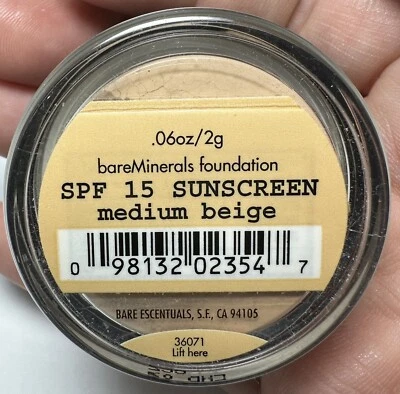 bareMinerals Mini Loose Powder Foundation SPF 15 Medium Beige  0.07oz/2g - Image 1 of 3