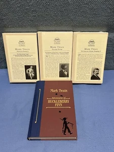 Lot Of 4 New Books By MARK TWAIN HUCKLEBERRY FINN Mississippi Writings … - Picture 1 of 12