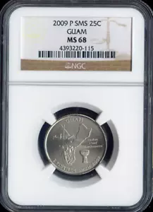 2009-P Guam Quarter NGC MS68 SMS Quality - Picture 1 of 2