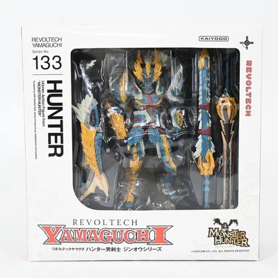 Kaiyodo Revoltech Yamaguchi No.133 Hunter Jinouga Armor Monster Hunter Figure - Image 1 of 4