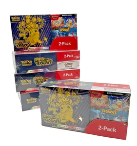 Lot of (5) Pokemon Surging Sparks 2-Pack Trainer Box and Booster Bundle Sealed - Picture 1 of 3