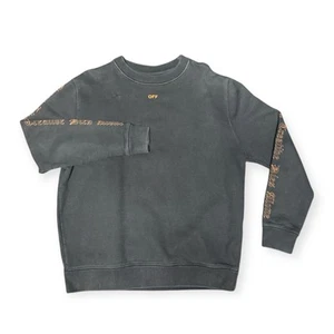 RARE vlone x off white black washed sweater mens size Large - Picture 1 of 7