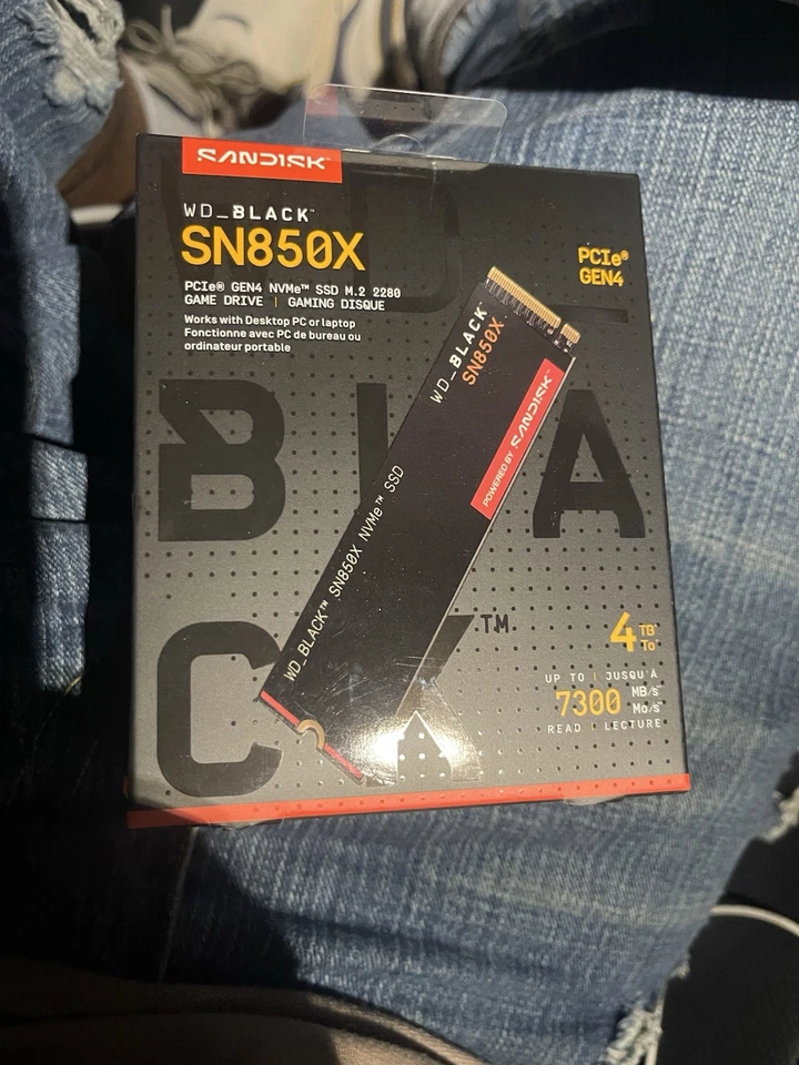 Nvme Lot New SanDisk Hd  WD_Black 4TB PCLe + Wd sn850 1tb +wd 1tb Sn7100 - Image 1 of 4