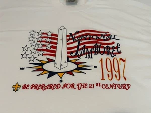 Vintage 1990er Oneita Boy Scouts Of America 1997 National Scout Jamboree T-Shirt XXL - Bild 1 von 11