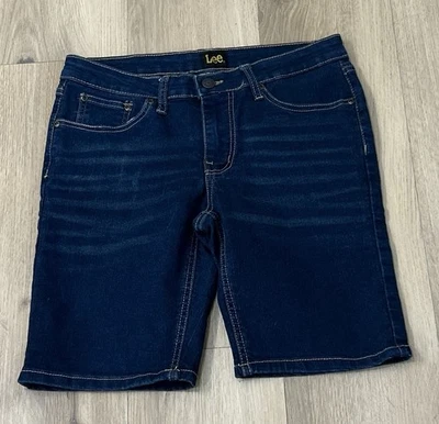 Pantalones Cortos Juveniles Unisex LEE Diseño de 5 Bolsillos Azul Elastizado 30" Cintura 9" Entrepierna Talla 14 Foto 1 de 4