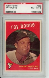 1959 TOPPS RAY BOONE #252 PSA 8 - Picture 1 of 2