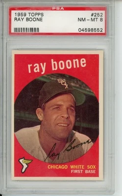 1959 TOPPS RAY BOONE #252 PSA 8 - Image 1 of 2