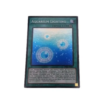 Yu-Gi-Oh! Aquarium Lighting - 2015 Dragons of Legend 2 DRL2-EN044 Super Rare 1st - Image 1 of 4