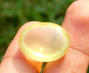 26.95Ct Natural Certified Brazilian Lemon Cabochon Oval Cut Loose Gemstone - Picture 1 of 5