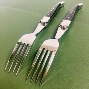 Stainless steel dinner fork with layerwood handle single flatware Steak Fork - Picture 1 of 5