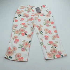 Gloria Vanderbilt Amanda Size 6 Women White Windsor Garden Classic Rise Capri - Picture 1 of 10