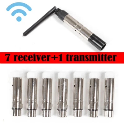 8x DMX512 ricevitore wireless ricevitore trasmettitore controller per luce palco DJ - Immagine 1 di 4