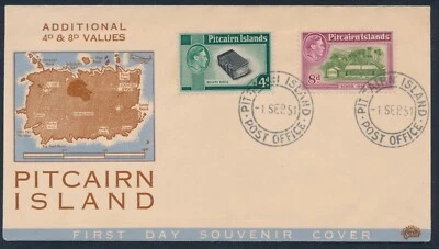 1940-1951 PITCAIRN ISLAND ADDITIONAL VALUES FIRST DAY COVER our ref A - Image 1 of 2