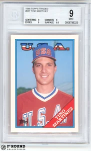 Tino Martinez XRC BGS 9: 1988 Topps Traded Extended Rookie Card #66T - Picture 1 of 3