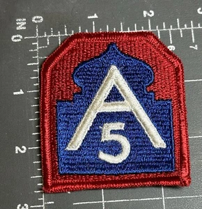 United States Army North 5th Fifth V A5 USA Armed Forces Military Badge Patch - Picture 1 of 2