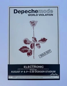 PÓSTER DE CONCIERTO DE ROCK DEPECHE MODE VIOLACIÓN MUNDIAL EN ESTADIO DODGER - Imagen 1 de 1