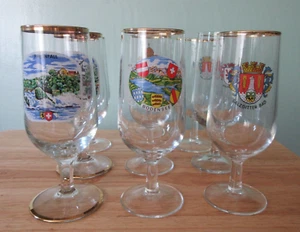 Vintage Set of 9 German Stemmed Beer Glasses - Picture 1 of 10