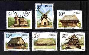 Poland 1986 Wooden Architecture complete set of 6 values (SG 3073-3078) used - Picture 1 of 1