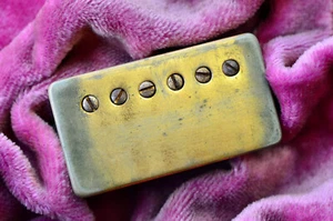 Vintage 1959 Gibson Long Magnet PAF Pickup 7.60k Orig Gold Cover Les Paul Custom - Picture 1 of 20