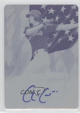 2012 Leaf Ultimate Draft Printing Plate Cyan 1/1 Gavin Cecchini #AA-GC1 Auto 0t3