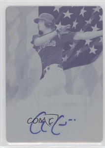 2012 Leaf Ultimate Draft Printing Plate Cyan 1/1 Gavin Cecchini #AA-GC1 Auto 0t3
