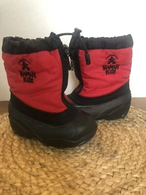 Kamik ракета зимние холодной погоды маленький/большой детский ботинки ~ Sz 7 ~ красный - Изображение 1 из 4
