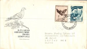 1953 Czechoslovakia Czechoslovak Peace Congress Prague FDC CDS - Picture 1 of 2