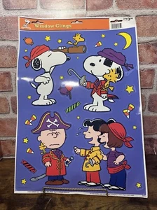 Snoopy Peanuts Halloween Window Gel Cling 18 pc  Charlie Brown Lucy Woodstock - Picture 1 of 2
