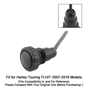 Oil Dipstick Tank Cap Plug For Touring FLH/T 2007-2016 Models Black - Picture 1 of 11