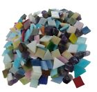 Mixed Small Multicolor Glass Mosaic Tiles Pebbles Square Diamond Triangle 11.7oz