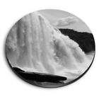 Round Mdf Magnets - Bw - Waterfall Venezuela Travel #38974