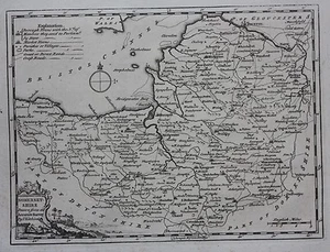 Original antique map ENGLAND, SOMERSETSHIRE, SOMERSET, Thomas Kitchin, 1769 - Picture 1 of 2