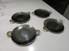 INDIAN COPPER STEEL SERVEWARE TAWA UTENSIL SERVING TRAY AND PLATTER LOT OF 4