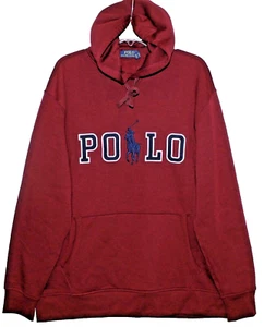 Polo Ralph Lauren Grande y Alto Para Hombres Rojo Oscuro POLO Sudadera con Capucha Chaqueta Nueva con Etiquetas Talla 1XB - Imagen 1 de 4
