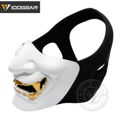 IDOGEAR  Halloween Cosplay Half Face Mask Scary Costume Devil Vampire Hunting - Image 1 of 4