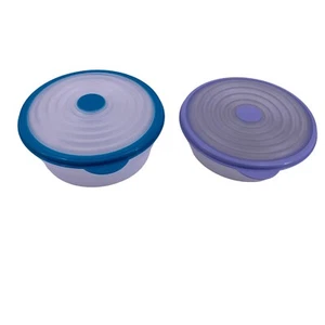 Tupperware Stuffables 2er Set große Behälter 4 & 6 Tassen erweiterbare Dichtungen - Bild 1 von 19