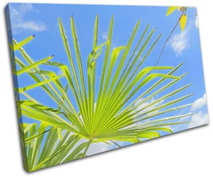 Leaves Botanical Green Plant Floral SINGLE CANVAS WALL ART Picture Print - Picture 1 of 1