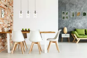 Pendant Chandelier Crystal Flowers Kitchen Dining Room Glass Shade Light Fixture - Picture 1 of 7